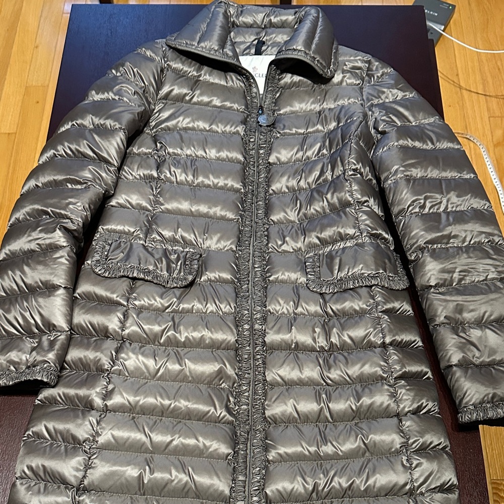 Moncler Metallic Gray Puffer Jacket